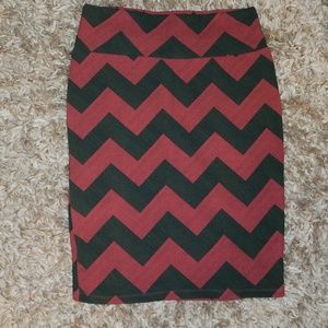 Pink and hunter green skirt